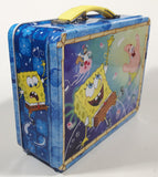 2008 Viacom Nickelodeon Spongebob Squarepants Embossed Tin Metal Lunch Box Container