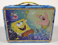 2008 Viacom Nickelodeon Spongebob Squarepants Embossed Tin Metal Lunch Box Container