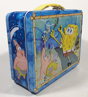 2008 Viacom Nickelodeon Spongebob Squarepants Embossed Tin Metal Lunch Box Container