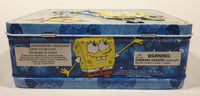 2008 Viacom Nickelodeon Spongebob Squarepants Embossed Tin Metal Lunch Box Container