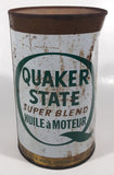 Vintage Quaker State Super Blend Motor Oil 1 Imperial Quart Metal Can