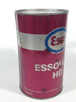 Vintage Esso Essolube HD Heavy Duty SAE 30 Motor Oil One Litre Pink Metal Can