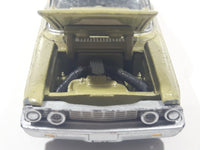 2008 Playing Mantis Johnny Lightning Muscle Cars No. 978 1964 Ford Fairlane 500 Thunderbolt Olive Green with Black Roof Die Cast Toy Car Vehicle with Opening Hood