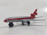 Vintage 1988 Matchbox Skybusters SB 13 DC 10 Aeromexico Silver and Red Die Cast Toy Jumbo Jet Airplane Made in Macau