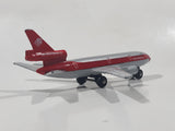 Vintage 1988 Matchbox Skybusters SB 13 DC 10 Aeromexico Silver and Red Die Cast Toy Jumbo Jet Airplane Made in Macau