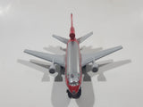 Vintage 1988 Matchbox Skybusters SB 13 DC 10 Aeromexico Silver and Red Die Cast Toy Jumbo Jet Airplane Made in Macau