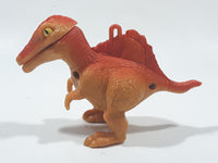 Orange Dinosaur T-Rex Tyrannosaurus Rex with Lights and Sound 4" Long Plastic Toy Figure