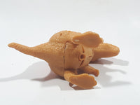 Orange Dinosaur T-Rex Tyrannosaurus Rex with Lights and Sound 4" Long Plastic Toy Figure