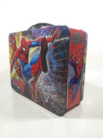 2009 Marvel Spider-Man Spider-Sense Embossed Tin Metal Lunch Box Container