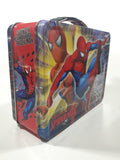 2009 Marvel Spider-Man Spider-Sense Embossed Tin Metal Lunch Box Container