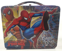 2009 Marvel Spider-Man Spider-Sense Embossed Tin Metal Lunch Box Container