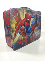 2009 Marvel Spider-Man Spider-Sense Embossed Tin Metal Lunch Box Container