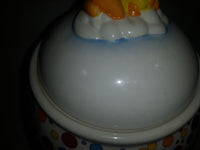 2007 Tindex Warner Bros. Looney Tunes Tweety Bird Colorful Dots 9 1/2" Tall Ceramic Cookie Jar