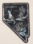 M&F Nevada State Shaped Black Silver and Blue 1 5/8" x 2 1/2" Fridge Magnet Travel Souvenir