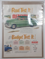 August 4th 1951 Saturday Evening Post Mercury Sedan Road Test It! Budget Test It! 10 1/4" x 14" Magazine Print Ad