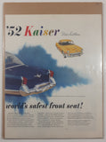 1952 Kaiser Manhattan 13 5/8" x 21" Magazine Print Ad