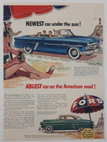 1952 Ford Crestline Sunliner Convertible and Ford Victoria Hard Top 9" x 12 1/2" Magazine Print Ad