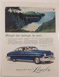 1951 The Saturday Evening Post Lincoln "Strength that challenges the years..." 10 1/8" x 13 5/8" Magazine Print Ad