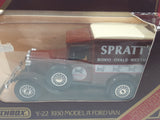 Vintage Matchbox Models of Yesteryear Y-22 1930 Model 'A' Ford Van Spratt's Bonio Ovals Weetmeet Brown and Black Die Cast Toy Car Vehicle New in Box