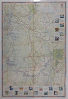 Vintage 1952 Chevron RPM Idaho Points Of Interest and Touring Map 18" x 26 1/2"