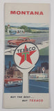 Vintage 1960 Texaco Montana Road Map 18" x 26 1/2"