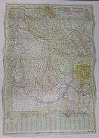 Vintage 1961 Texaco Idaho Road Map 18" x 26 3/4"