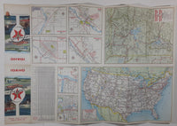Vintage 1961 Texaco Idaho Road Map 18" x 26 3/4"