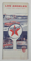 Vintage 1965 Texaco Los Angeles Street and Vicinity Maps Road Map 18" x 42"