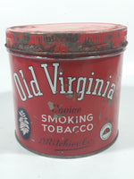 Vintage Imperial Tobacco Old Virginia Choice Smoking Tobacco Red Tin Metal Can