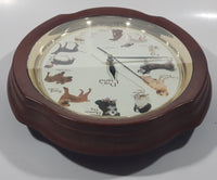 Dog's Legend 10 3/4" x 14 1/2" Barking Dog Faux Wood Wall Clock