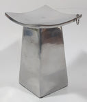 Curved Top Metal Pedestal Candle Holder 4 3/4" Tall