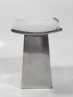 Curved Top Metal Pedestal Candle Holder 4 3/4" Tall