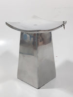 Curved Top Metal Pedestal Candle Holder 4 3/4" Tall