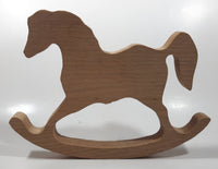 Folk Art 9 1/2" Long Wood Rocking Horse Toy