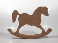 Folk Art 9 1/2" Long Wood Rocking Horse Toy