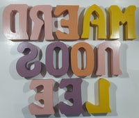 Orange, Yellow, Pink Block Letters 5" Tall Set of 12