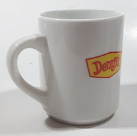 Denny's Bah-Humbug! Christmas Themed White 3 3/4" Tall Ceramic Coffee Mug Cup