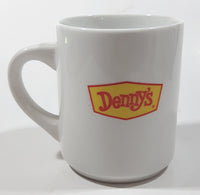 Denny's Bah-Humbug! Christmas Themed White 3 3/4" Tall Ceramic Coffee Mug Cup