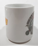 Denny's Bah-Humbug! Christmas Themed White 3 3/4" Tall Ceramic Coffee Mug Cup