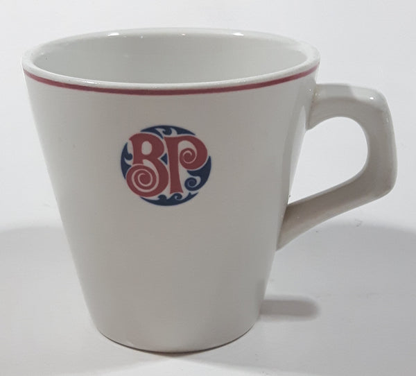 Rare Vintage Heath England Armorlite Russ Food Equip Ltd Boston Pizza 3" Tall Ceramic Coffee Mug Cup