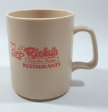 Rare Vintage Ricky's Pancake House Restaurants 3 3/4" Tall Plastic Coffee Mug Cup