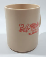 Rare Vintage Ricky's Pancake House Restaurants 3 3/4" Tall Plastic Coffee Mug Cup