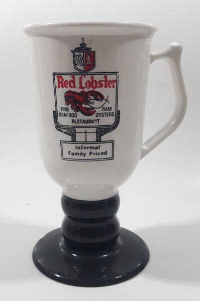 Vintage Red Lobster Seafood Restaurant "Informal Family Priced" 5 1/2" Tall Plastic Pedestal Coffee Mug Cup