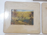 Vintage Celluware Pimpernel Series Set of 8 Drink Coasters with Holder