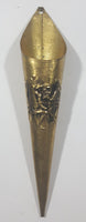 Vintage Hammered Brass 11" Long Cone Shaped Fireplace Match Holder