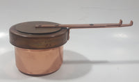 Vintage Small Copper Pot with Sliding Brass Lid