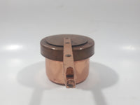 Vintage Small Copper Pot with Sliding Brass Lid