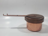 Vintage Small Copper Pot with Sliding Brass Lid