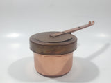 Vintage Small Copper Pot with Sliding Brass Lid