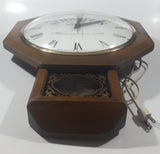 Vintage United Clock Corp Schweppes Mixer 14" x 20" Wood Cased Plug In Electric Wall Clock Brooklyn New York